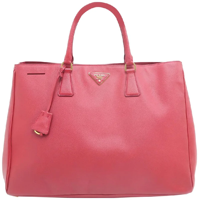 Prada Lux Large Saffiano Red Calfskin Leather Tote