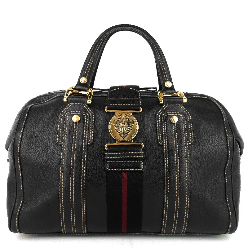 Aviatrix Large Leather Boston Bag