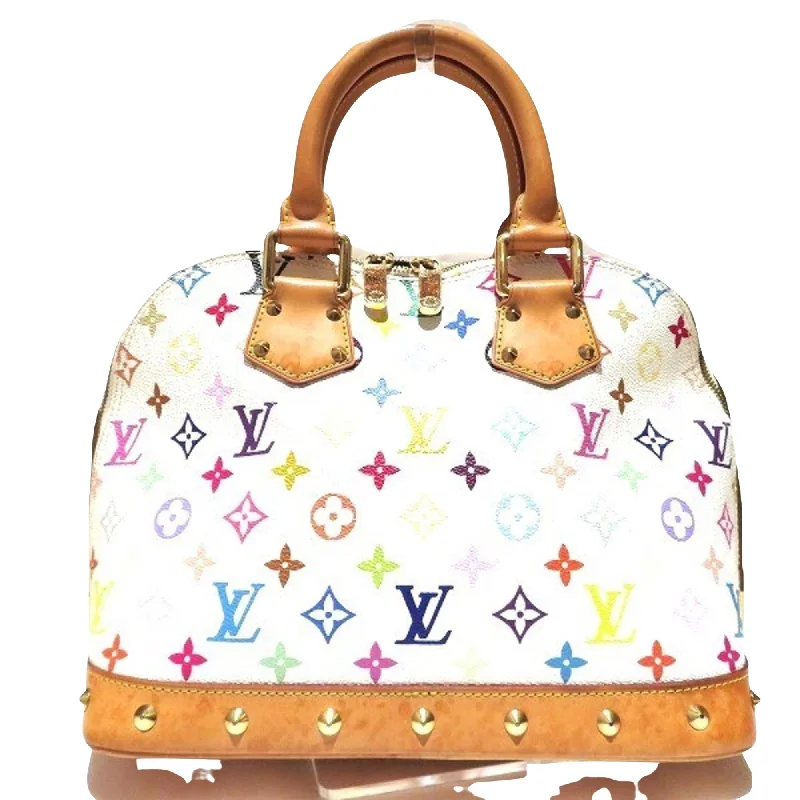 Louis Vuitton White Canvas Alma handbag bag