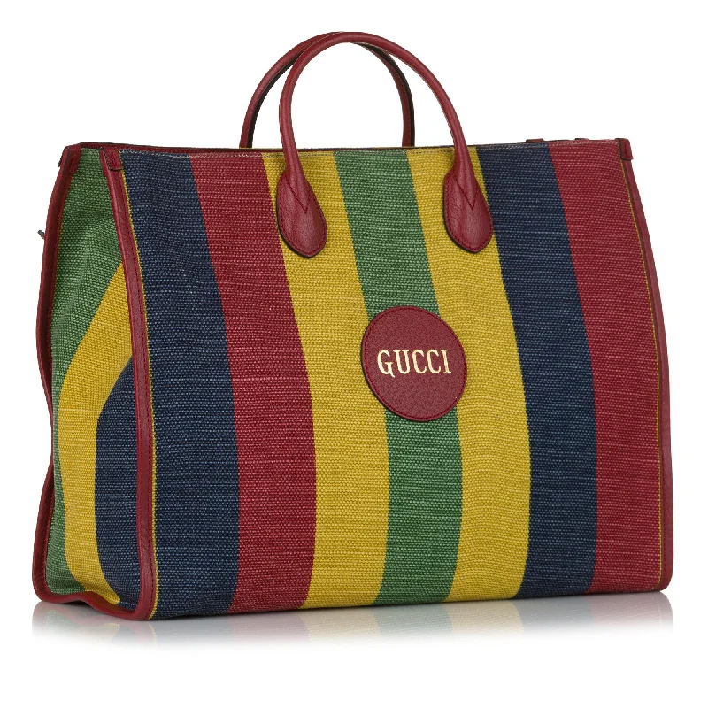 Gucci Baiadera Stripe Canvas Satchel ddvpMT)