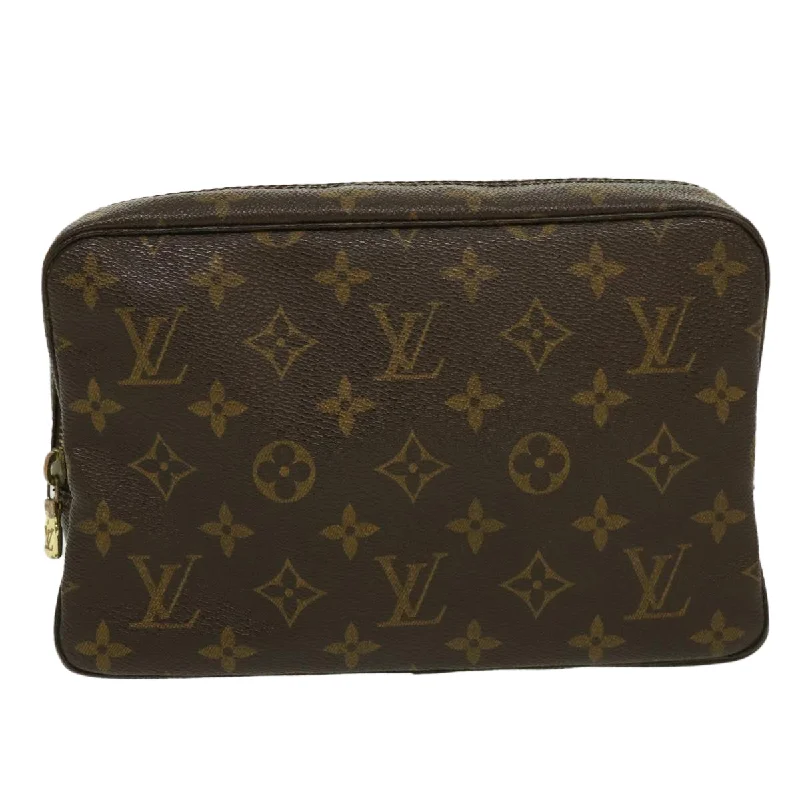 Louis Vuitton Brown Canvas Trousse de Toilette clutch bag