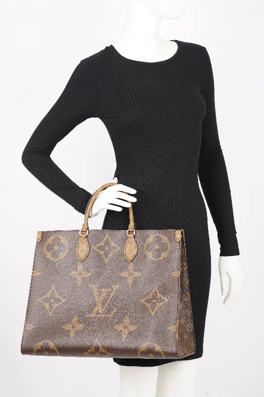 Louis Vuitton Womens On The Go Reverse Monogram Canvas GM