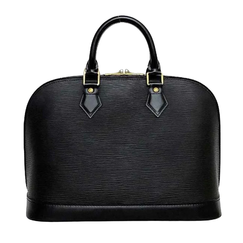 Louis Vuitton Black Leather Alma handbag bag