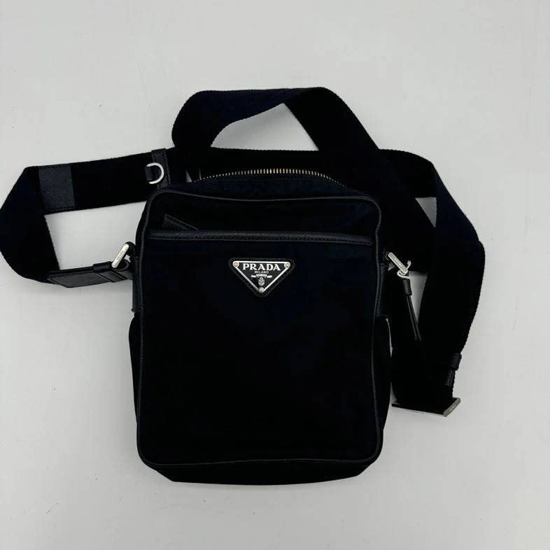 Prada Black Nylon Shoulder Crossbody Bag Medium