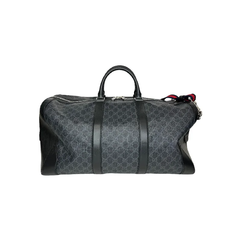 Gucci Black GG Supreme Duffle Bag