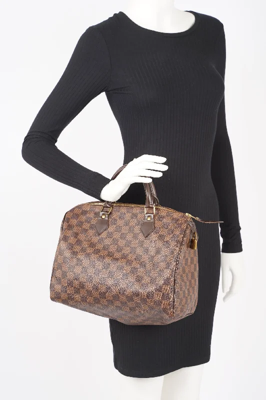 Louis Vuitton Womens Speedy 30 Damier Ebene