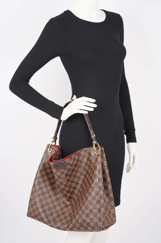 Louis Vuitton Womens Graceful Bag Damier Ebene Canvas MM