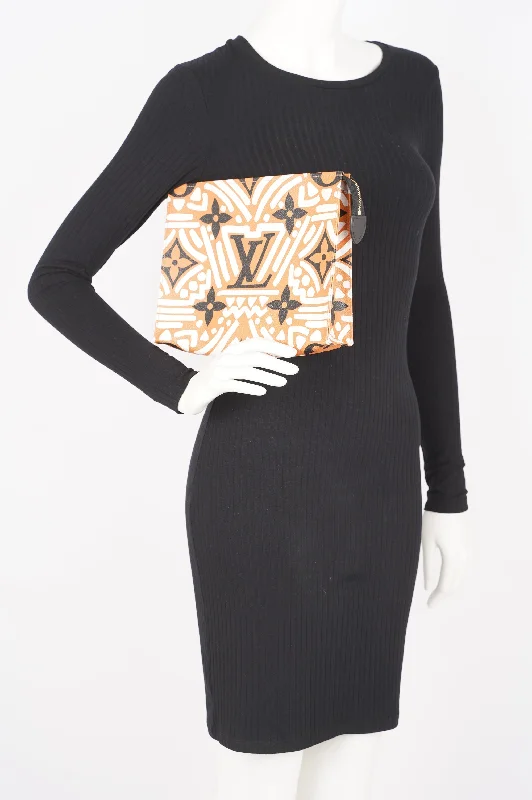 Louis Vuitton Womens Tribal Pochette Clutch Orange / White / Black