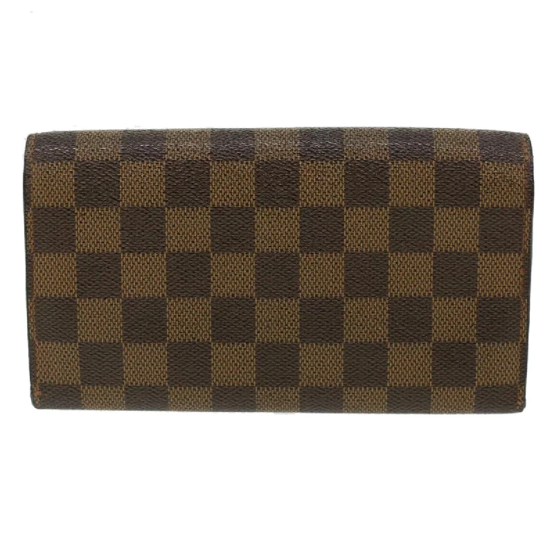 Louis Vuitton Brown Canvas Portefeuille Sarah wallet accessories