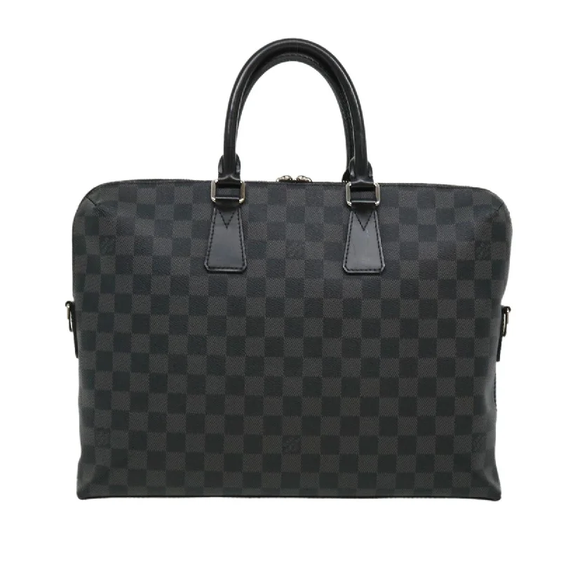 Louis Vuitton Black Canvas Porte documents Jour briefcase bag