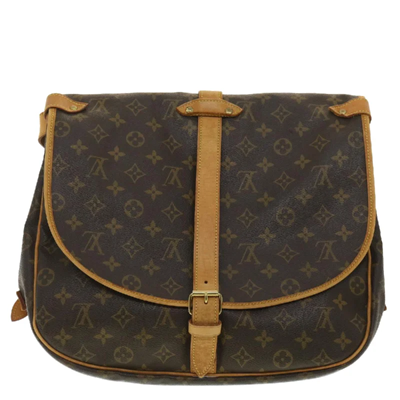 Louis Vuitton Brown Canvas Saumur shoulder bag