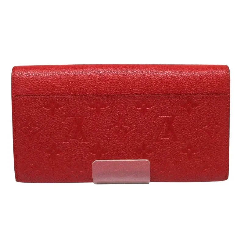 Louis Vuitton Red Leather Portefeuille Sarah wallet accessories