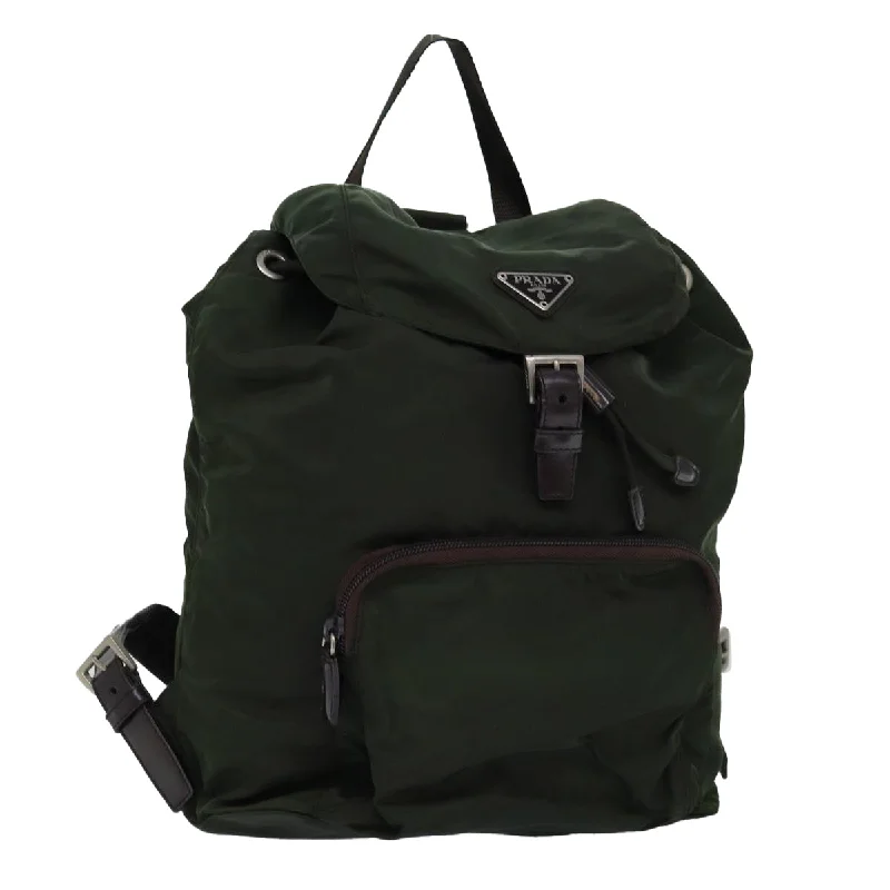 PRADA Backpack Nylon Green Auth bs14087