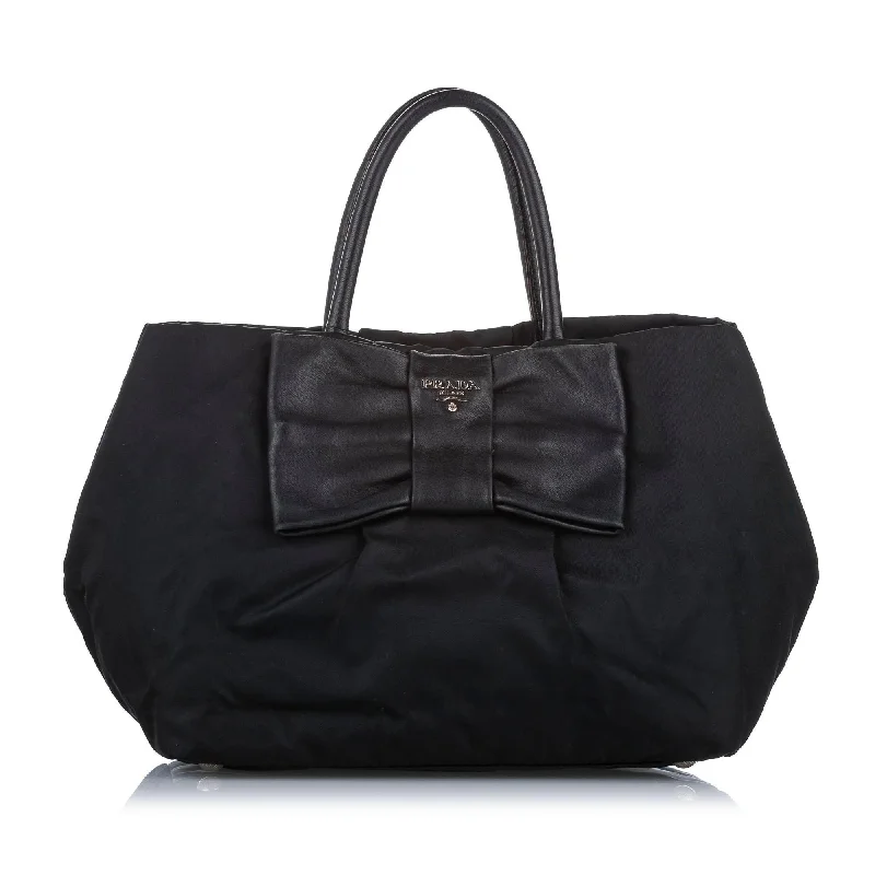 Prada Fiocco Bow Tessuto Tote Bag (SHG-20053)