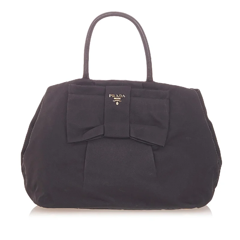 Prada Fiocco Bow Tessuto Tote Bag (SHG-19635)