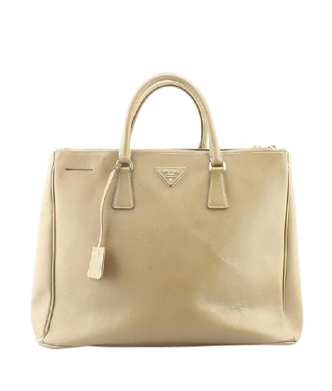 Prada Lux Saffiano Brown Leather Tote