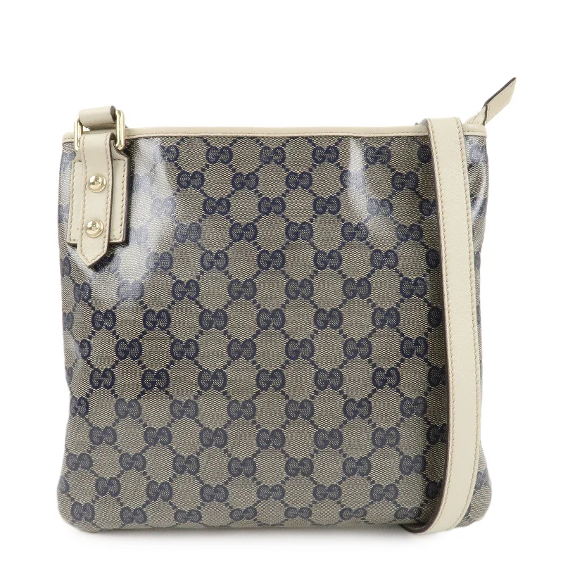 GUCCI Crystal GG Canvas Leather Shoulder Bag *Outlet 257246