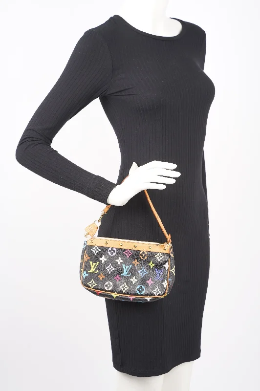 Louis Vuitton Womens Vintage Pochette Accessoire Black / Multicolour