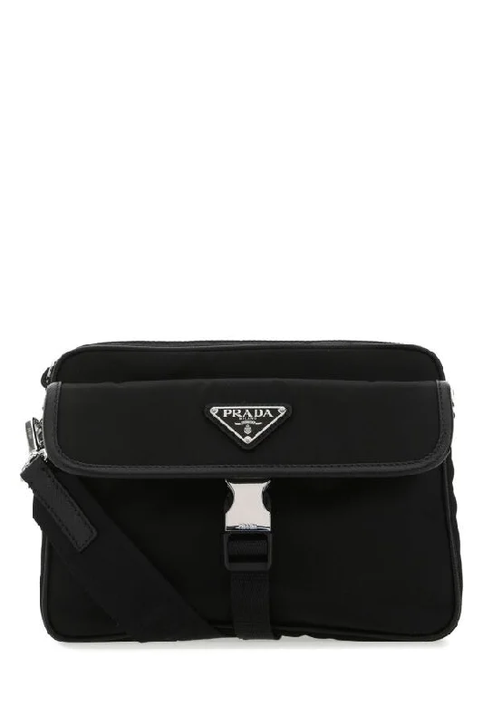 Prada Men Black Nylon Crossbody Bag