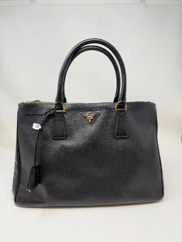 Prada Black Leather 2 Way Bag Medium