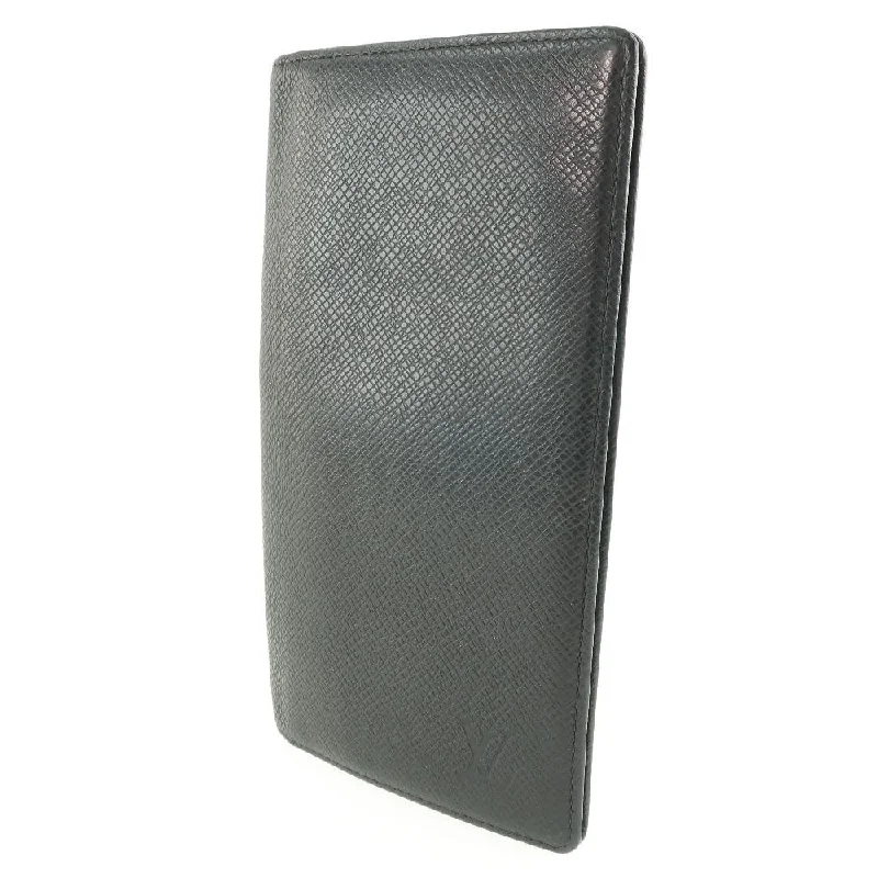 Louis Vuitton Black Leather Porte carte credit bifold wallet accessories