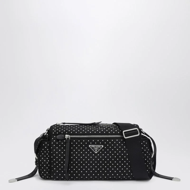 Prada Black Re-Nylon Bag With Studs Women