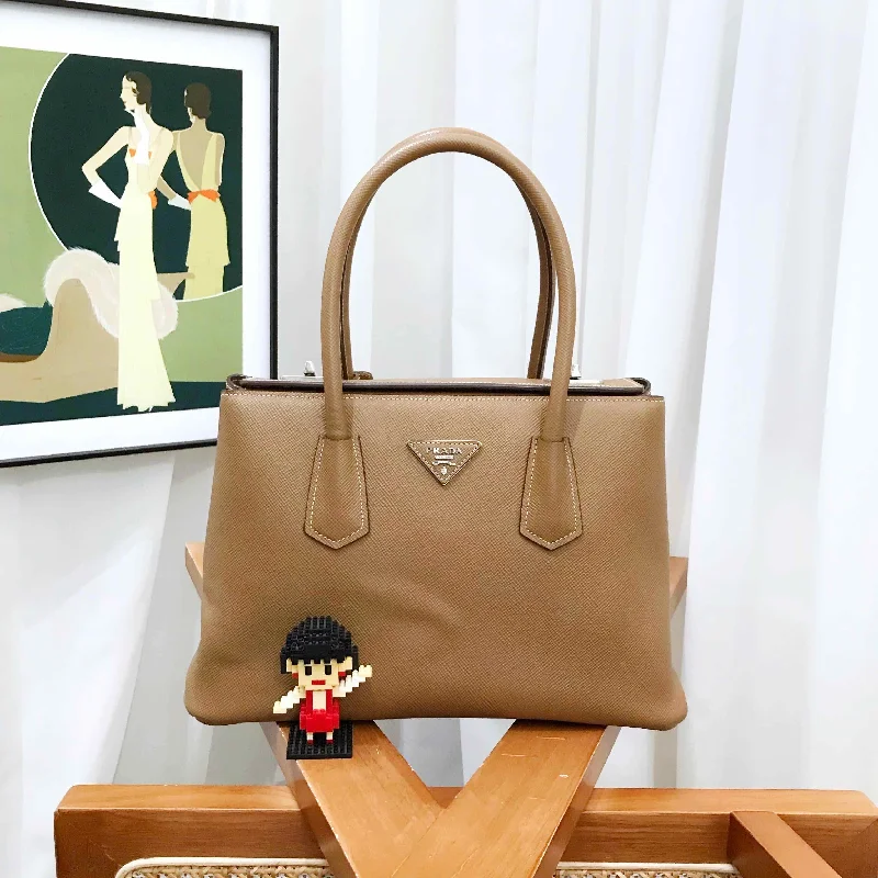 Prada Saffiano Brown Tote Bag Medium