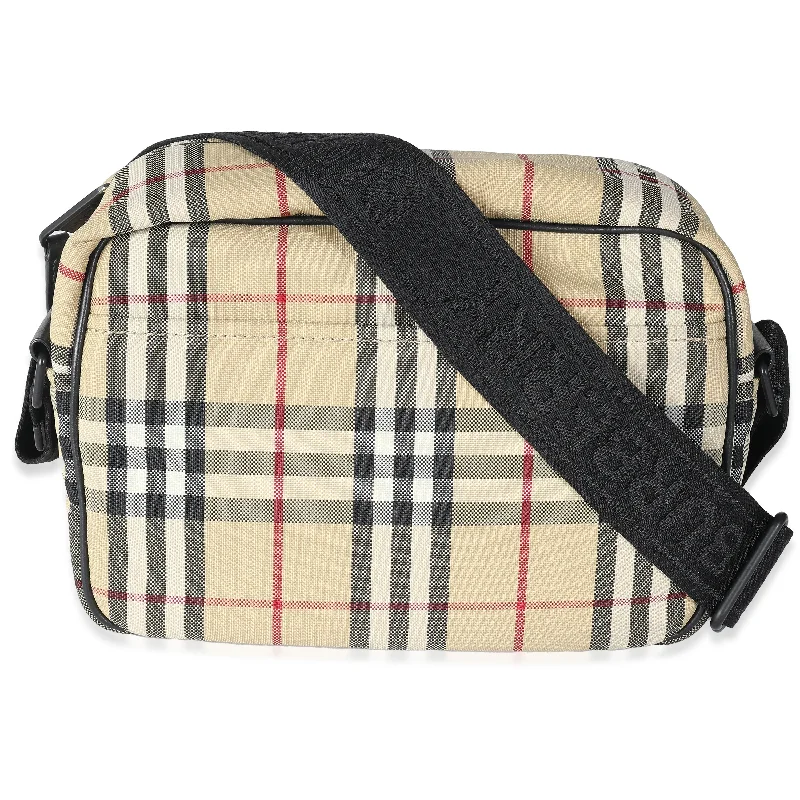 BURBERRY Archive Beige Nylon Vintage Check Paddy Bag