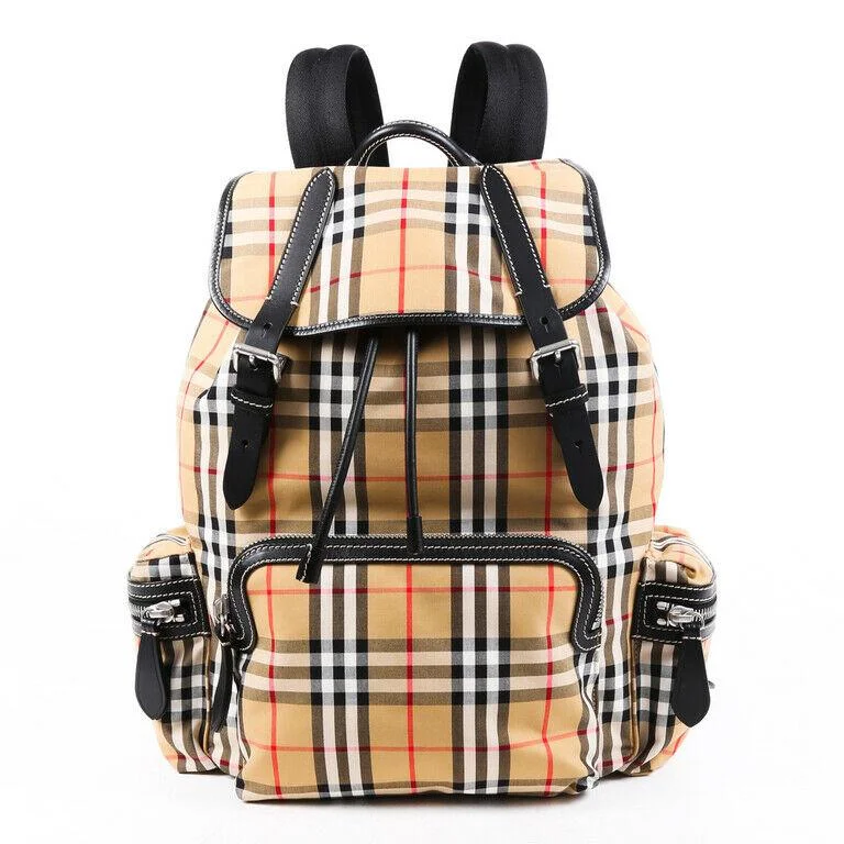 Burberry Backpack Sailing Rucksack Vintage Check Canvas