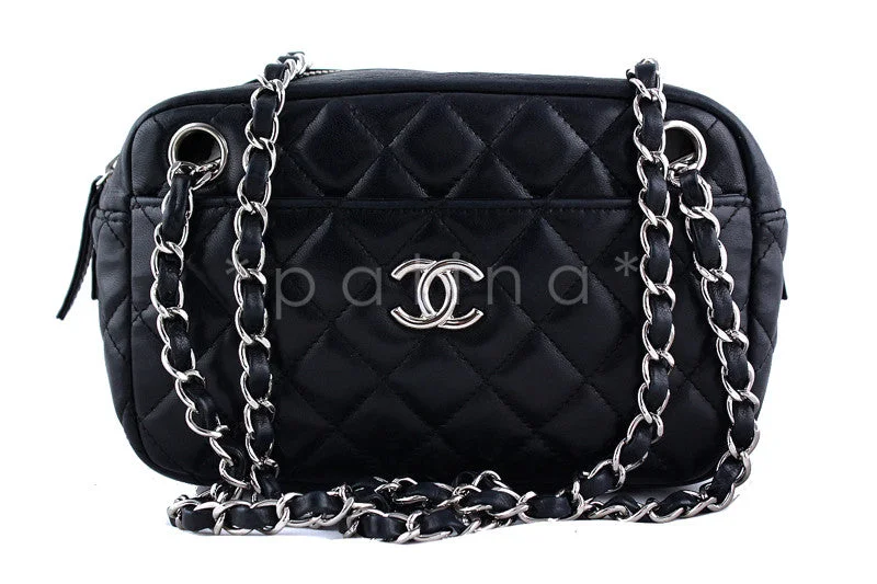 Chanel Black Classic Small 2.55 Camera Case Bag