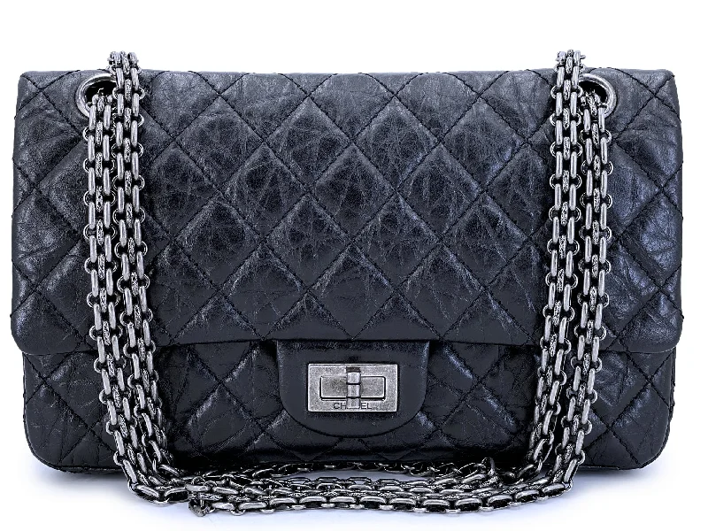 Chanel Black Medium Reissue Flap Bag 225 2.55 RHW FKE