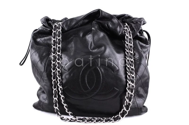 Chanel Black Soft Caviar Grand/Large Shopper Tote Bag