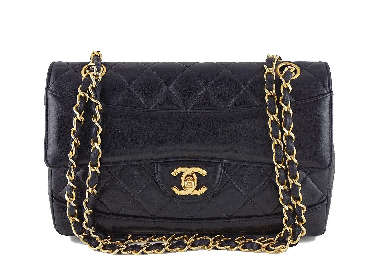 Chanel Black Vintage Quilted Classic 2.55 Flap Bag and Wallet