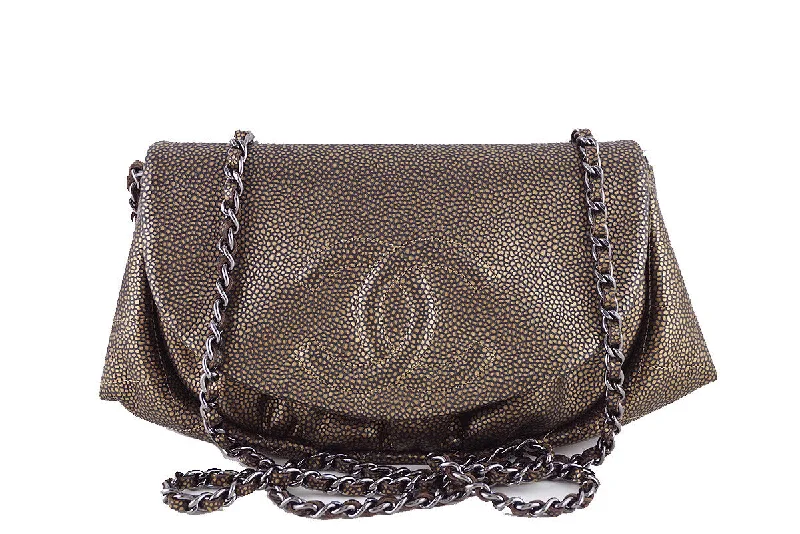 Chanel Half Moon WOC, Caviar Bronze Wallet on Chain Purse Bag