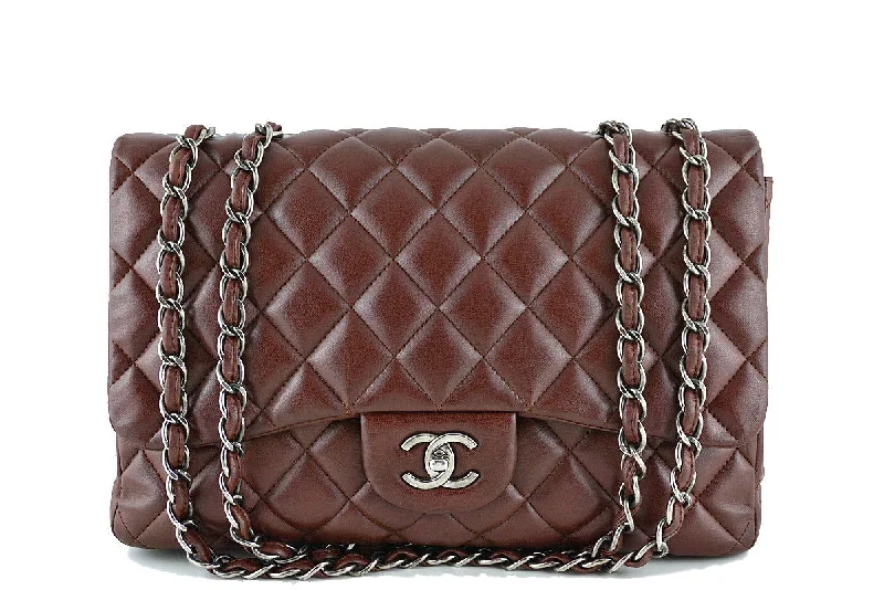 Chanel Jumbo Flap Bag, Chestnut Brown Lambskin 2.55 Classic