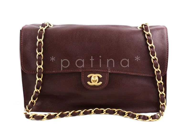 Chanel Chestnut Brown Soft Deerskin Timeless Classic Jumbo Flap Bag