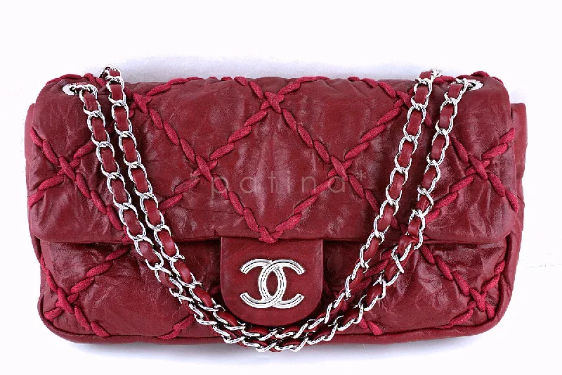 Chanel Red Jumbo Ultra Stitch Classic Flap Bag