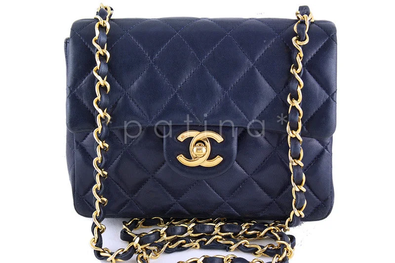 Chanel Navy Blue Classic Quilted Mini 2.55 Flap Bag