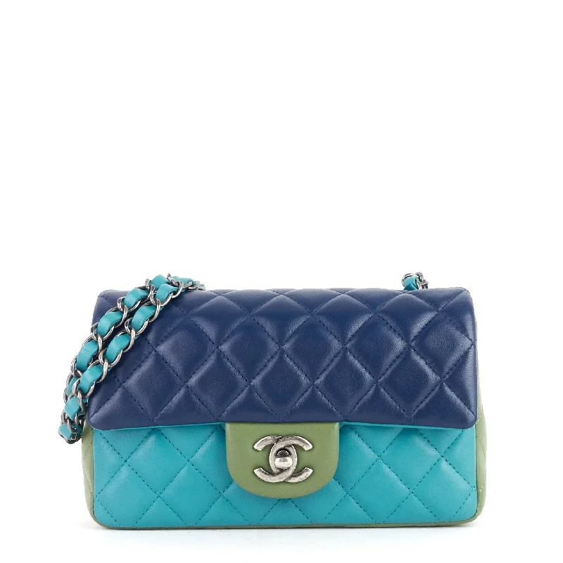 Classic Tricolour Lambskin Mini Flap Bag