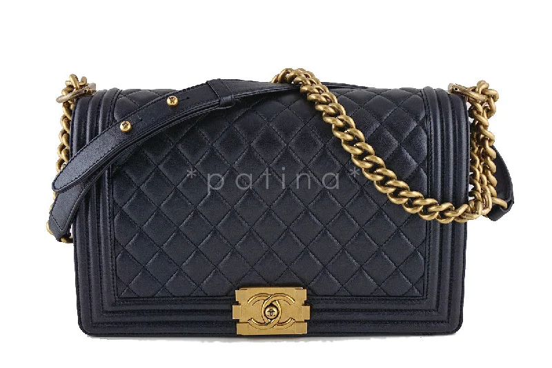 Chanel Pearly Black Le Boy Classic 11in. Flap Bag