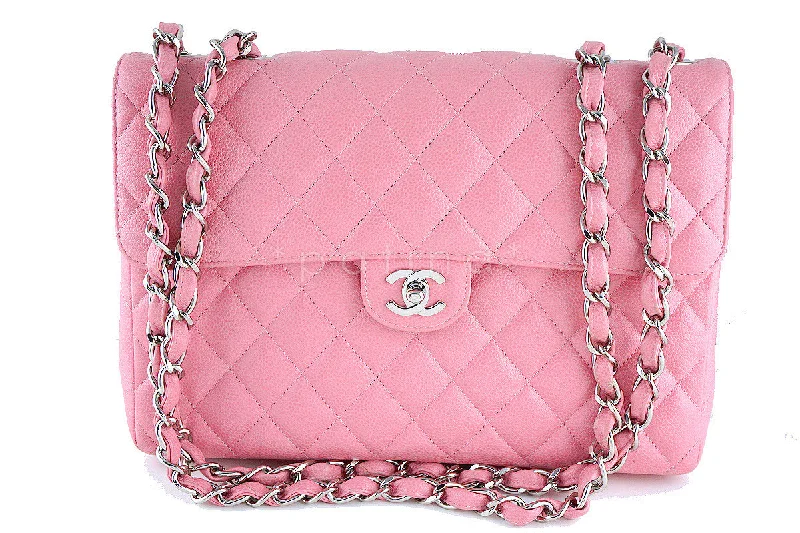 Chanel Pink Caviar Jumbo Quilted Classic 2.55 Flap Bag