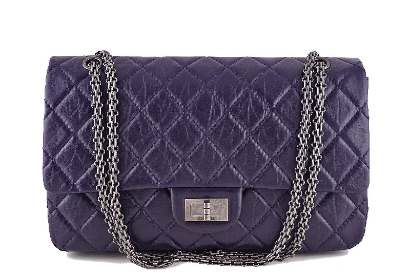 Chanel Reissue 227 Jumbo Flap, Dark Purple 2.55 Classic Bag