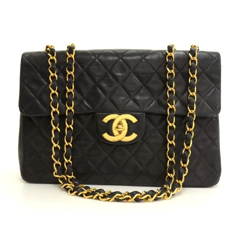 Quilted Lambskin Leather Maxi Bag