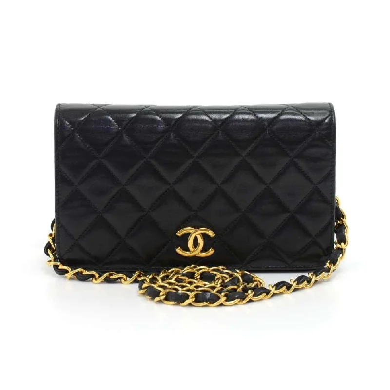 Mini Single Flap Quilted Lambskin Leather Shoulder Bag