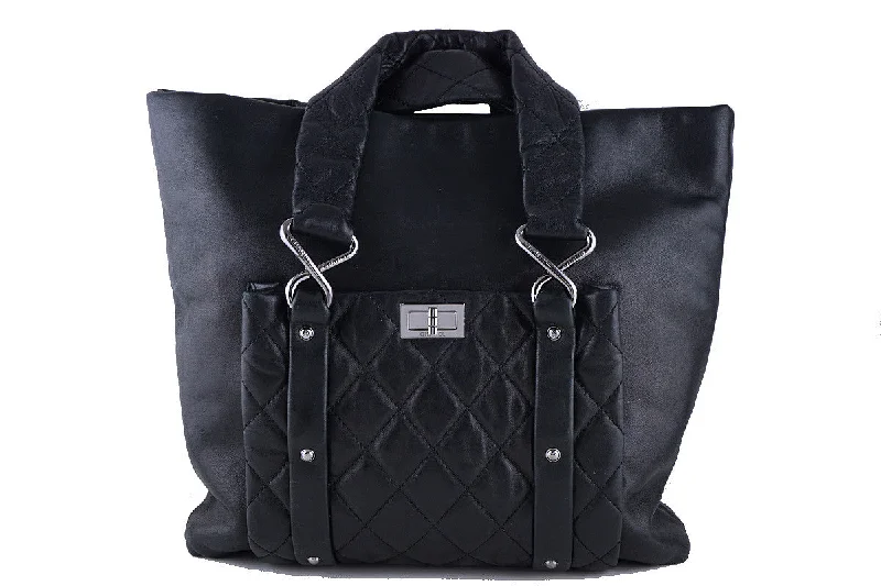 Chanel Ultrasoft Black Lambskin 8 Knots Reissue Lock Tote Bag