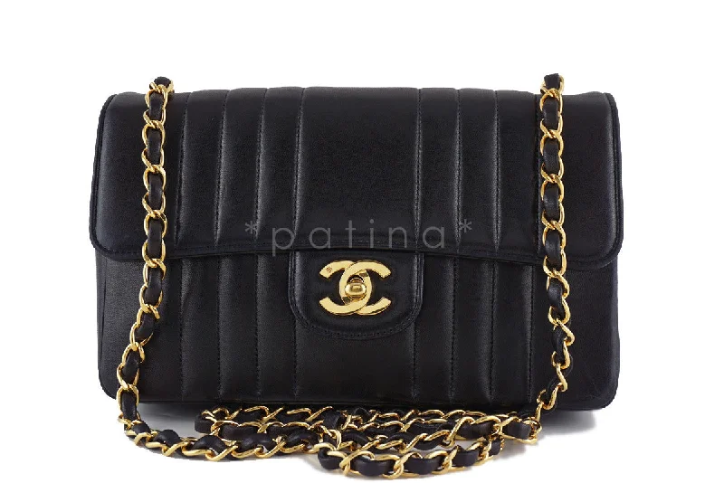 Chanel Vintage Black Mademoiselle Classic Medium Flap Bag