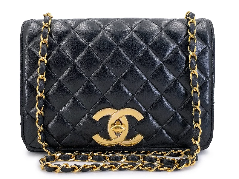 Chanel Vintage Black Oversized CC Full Flap Bag 24k GHW KOH