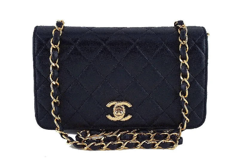 Chanel Vintage Black Timeless Lambskin Classic Flap Bag