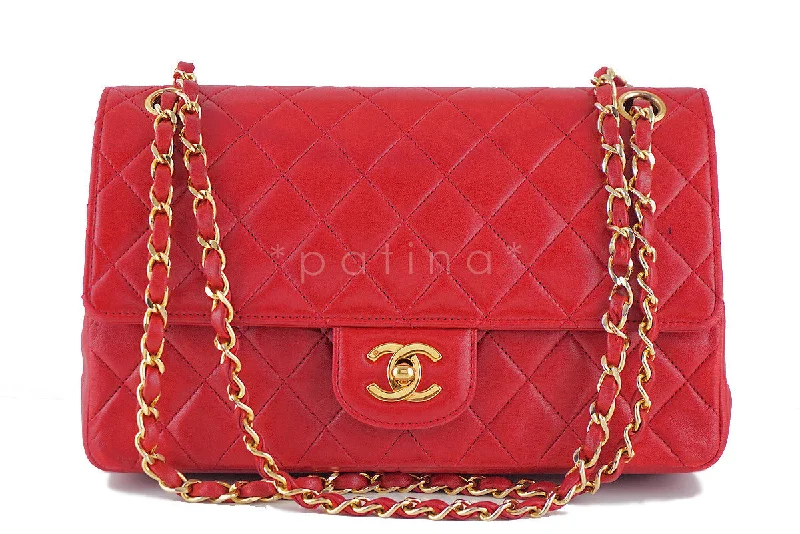 Chanel Vintage Red Classic Double Flap Medium-Large 2.55 Bag