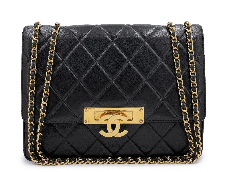 Chanel Black Lambskin Golden Class Flap Bag